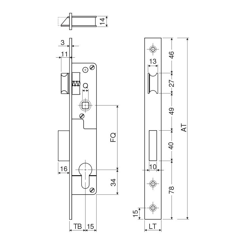 Fechadura SANTOS 726 CR2