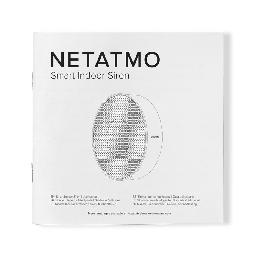 Sirene interior Netatmo (só funciona com câmara de vigilância Netatmo)