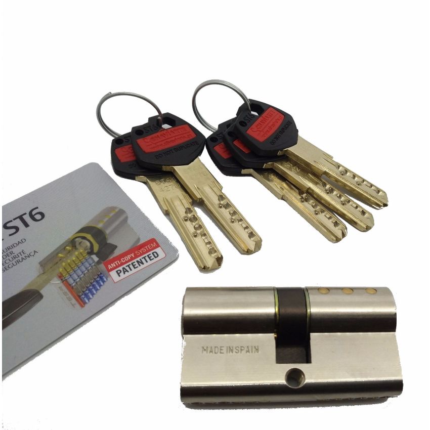 Cilindro ST6 Chaviarte 30x40mm niquelado