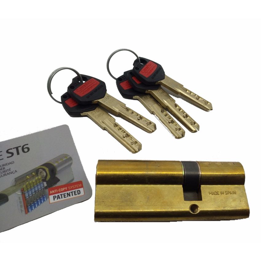 Cilindro Tesa ST6 35x55mm latonado