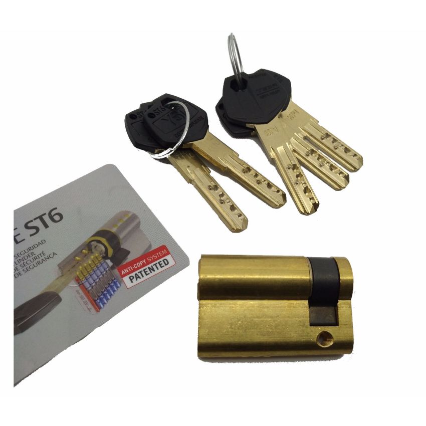 Cilindro Tesa ST6 40x10mm latonado