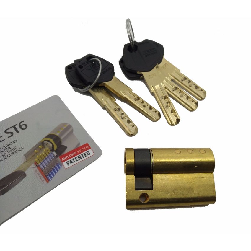 Cilindro Tesa ST6 40x10mm latonado