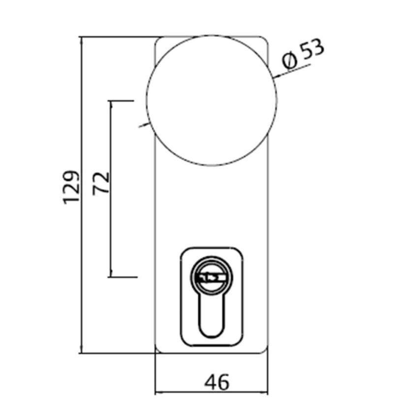 Puxador redondo Tesa MMODMBSCNE, modular, negro