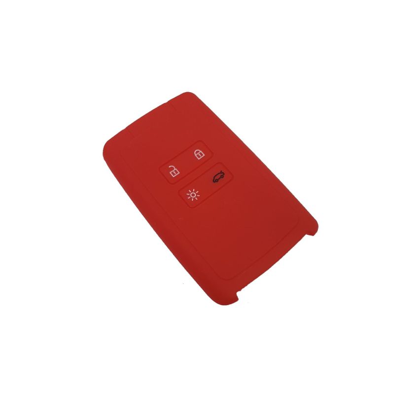 Capa silicone Renault, quatro botões, Smartkey proximidade, vermelho