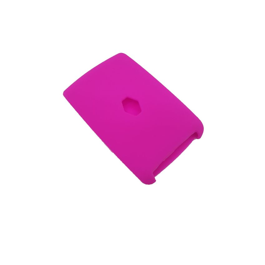 Capa silicone Renault, quatro botões, Smartkey proximidade, rosa