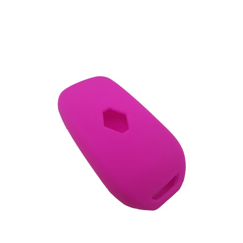 Capa silicone Renault, três botões, rosa