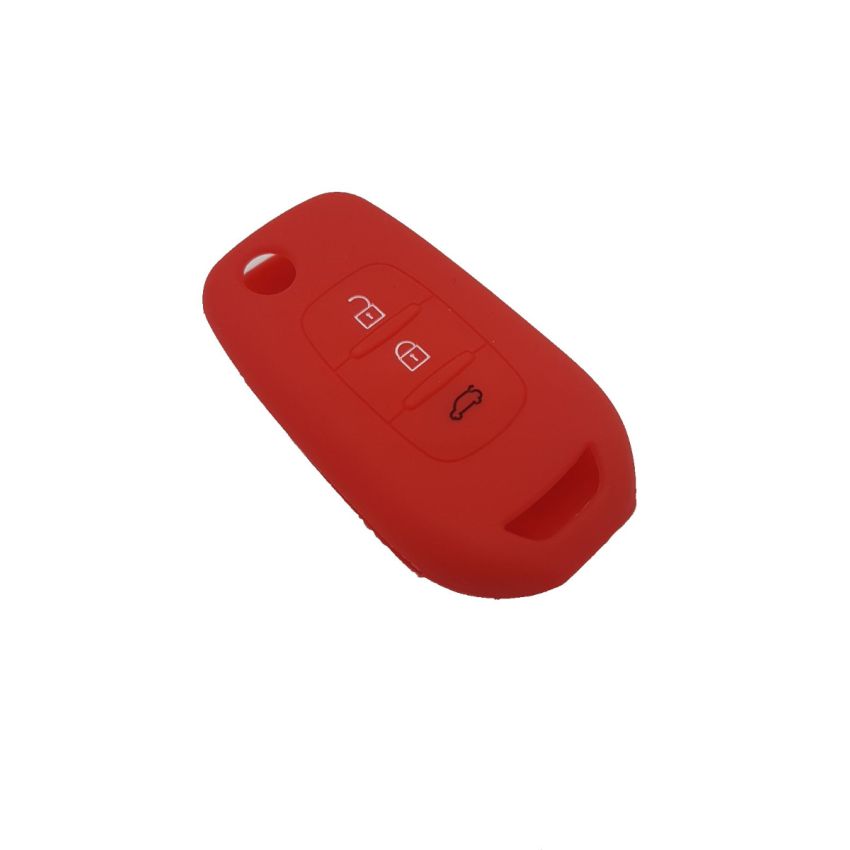 Capa silicone Renault, três botões, vermelho