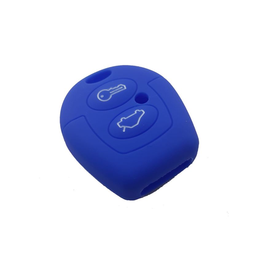 Capa silicone Volkswagen, dois botões, azul