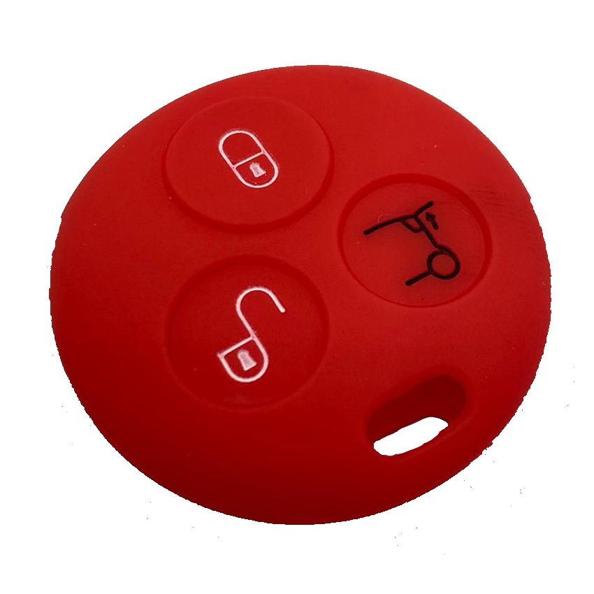 Capa Silicone Smart Três Botões Antiga Vermelha