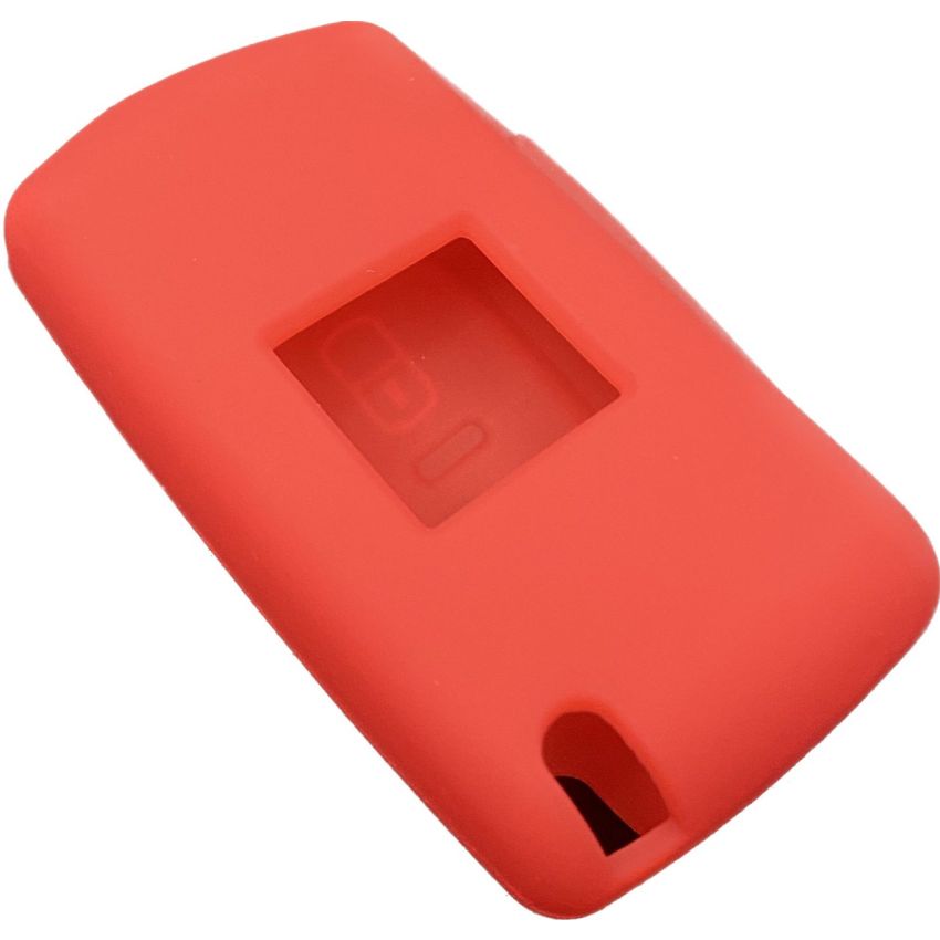 Capa de silicone Citröen, flip dois botões, vermelho