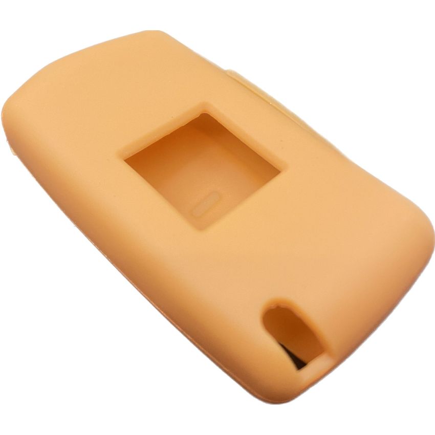 Capa silicone Citröen, flip dois botões, laranja