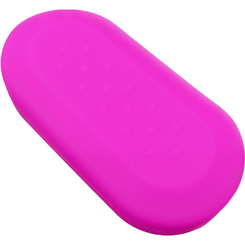 Capa silicone Fiat, flip três botões, rosa