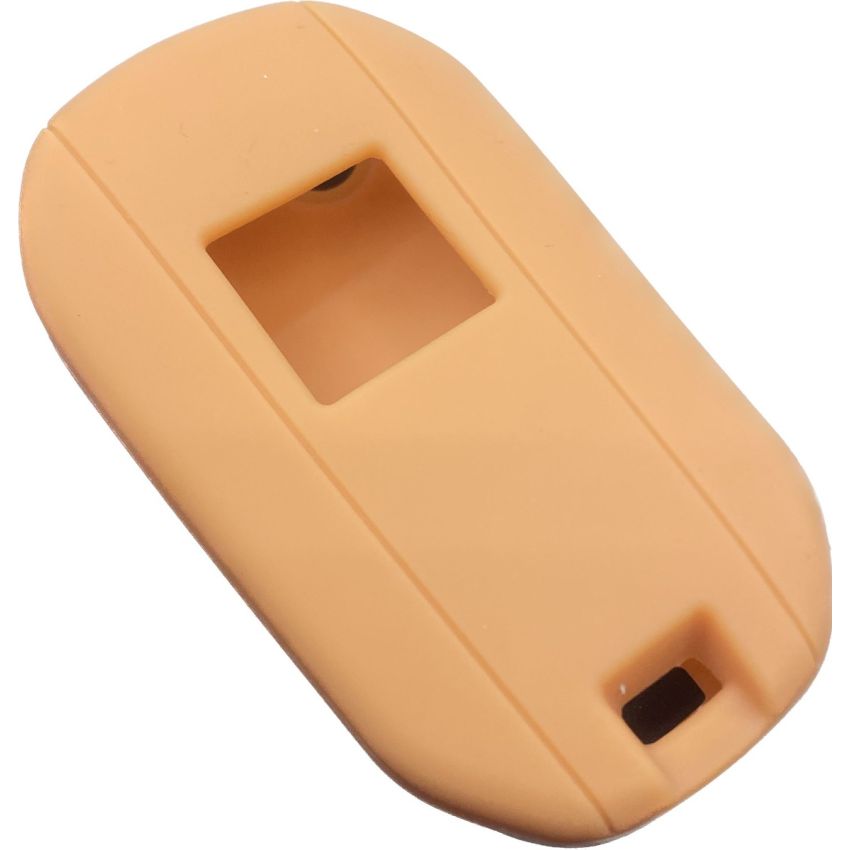 Capa silicone Peugeot, flip três botões, laranja