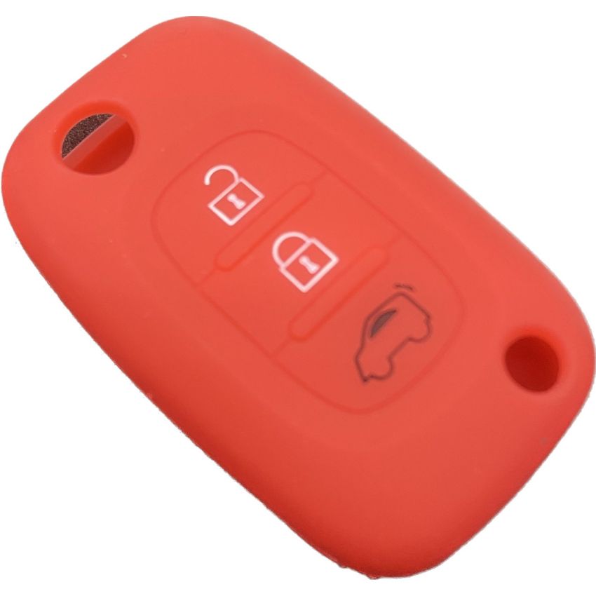 Capa silicone Smart, três botões, vermelha