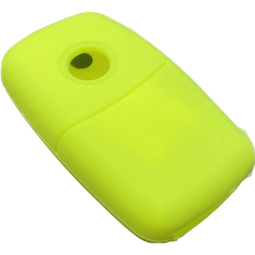Capa silicone Volkswagen, três botões, amarela