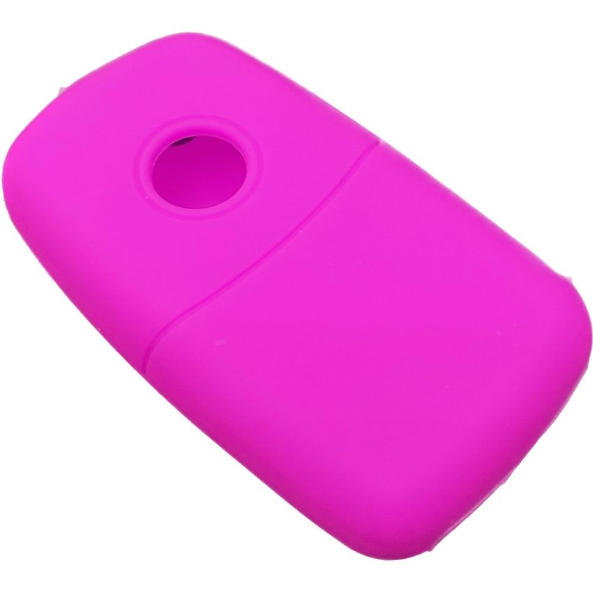Capa silicone Volkswagen, flip três botões, rosa