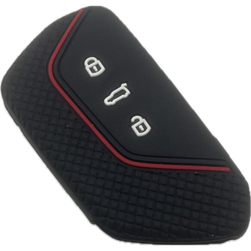 Capa Silicone Volkswagen Três Botões Negra