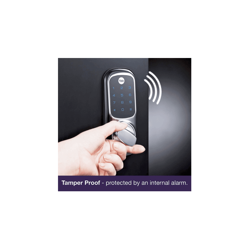 FECH YALE KEYLESS DE SOBREPOR CROMADA SATINADA YD-01-CON-NOMOD-CH