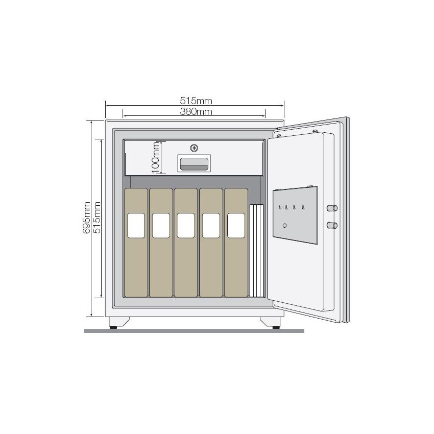 Cofre YALE corta fogo YFM/695/FG2