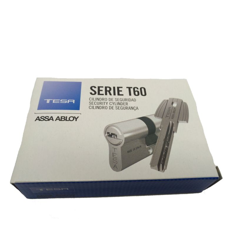 Cilindro Tesa T60 de botão 40x40mm niquelado