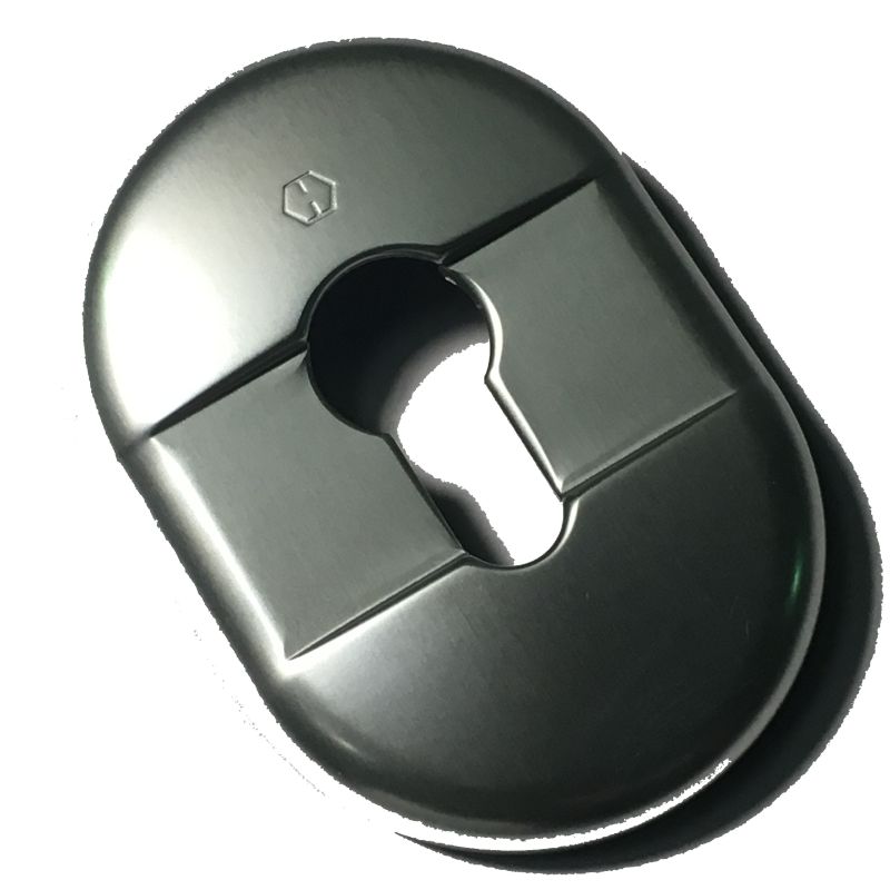 Espelho oval interior Dierre, para cilindro de perfil europeu, cromado