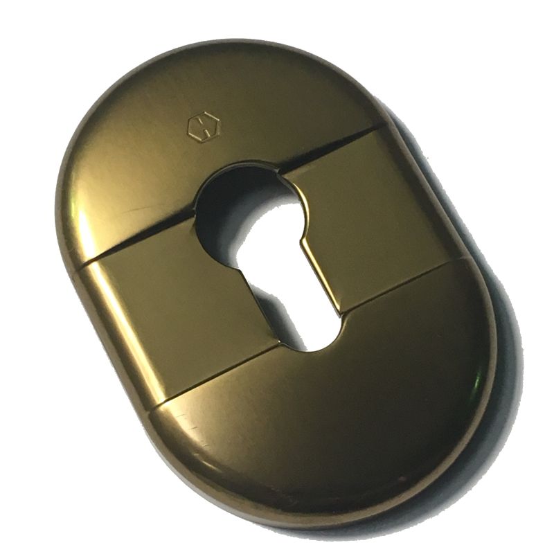 Espelho oval interior Dierre, para cilindro de perfil europeu, bronze