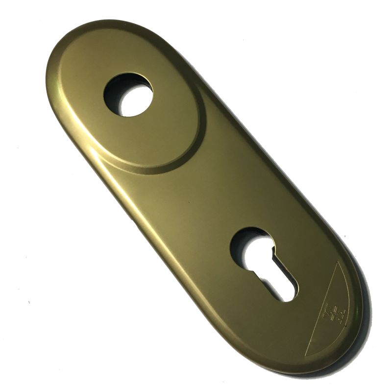 Espelho comprido Mottura interior, com entrada para canhão e puxador, em bronze