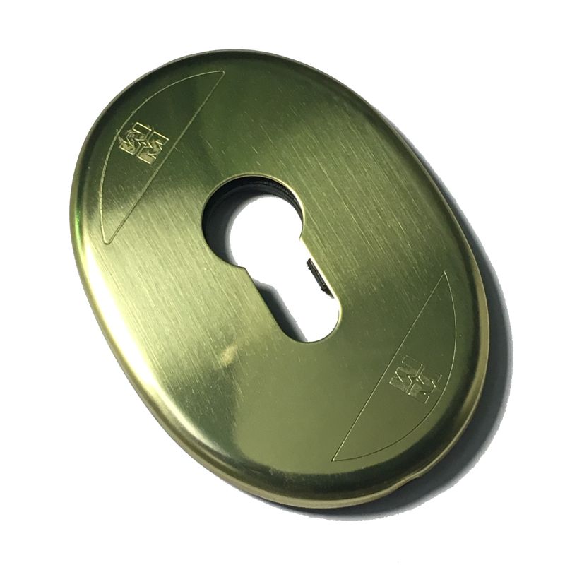 Espelho oval Mottura, para cilindro de perfil europeu, dourado