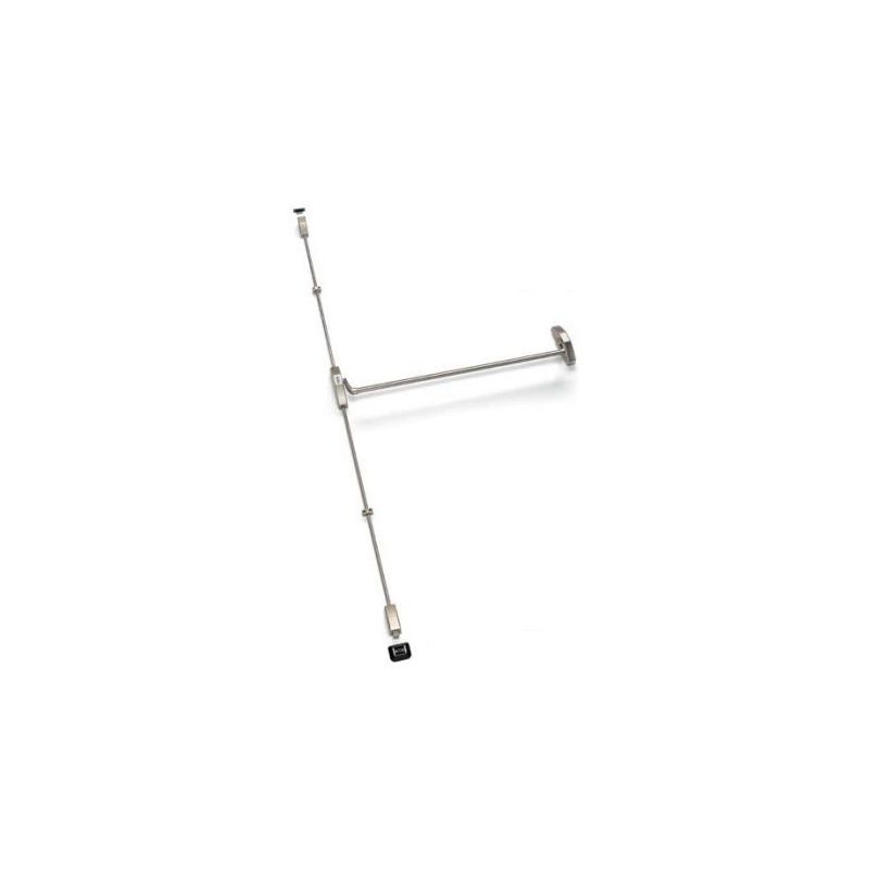 Barra antipânico Tesa 1930 de sobrepor, com 2 pontos de fecho verticais, em inox