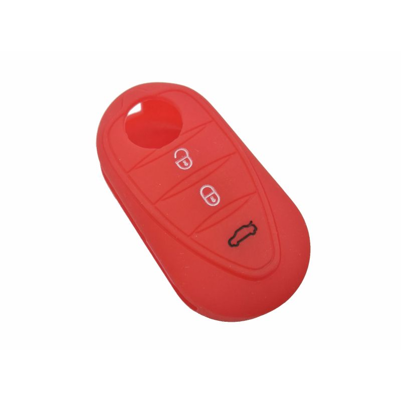 Capa silicone Alfa Romeo, três botões, vermelho