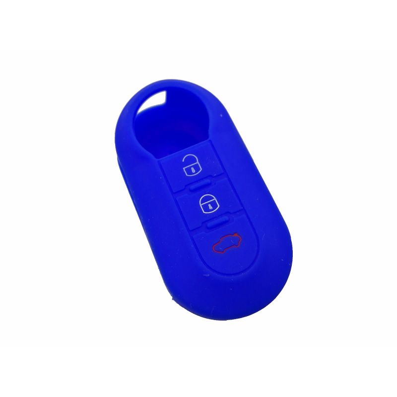 Capa silicone Fiat, flip três botões, azul