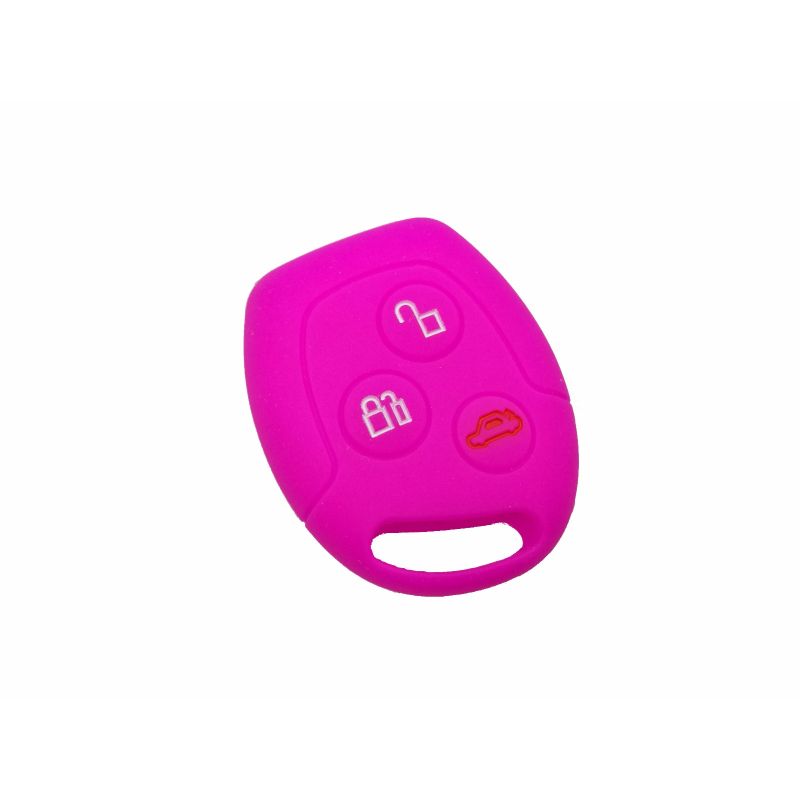 Capa silicone Ford, três botões, rosa