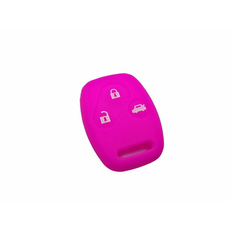 Capa silicone Honda, três botões, rosa