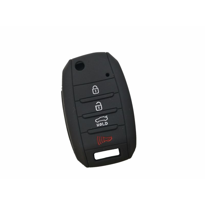 Capa silicone Kia, flip quatro botões, negra
