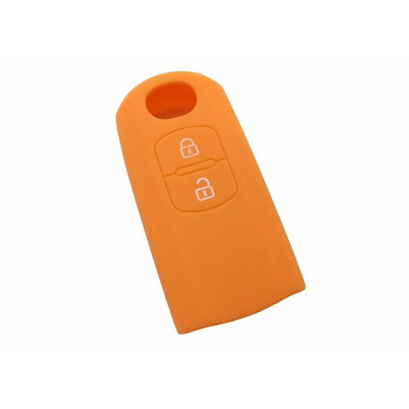 Capa silicone Mazda, dois botões, laranja