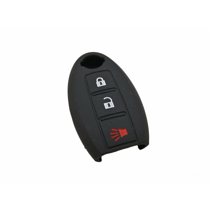 Capa Silicone Nissan três Botões Negra