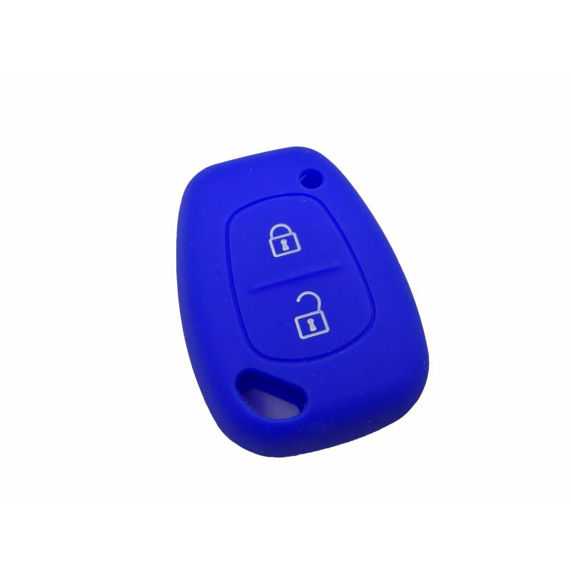 Capa silicone Renault, dois botões, azul