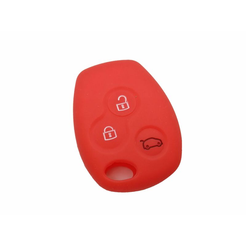 Capa silicone Renault, três botões, vermelho