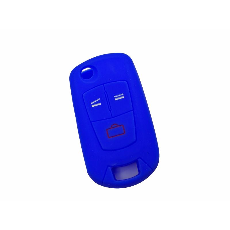 Capa silicone Opel, flip três botões, azul