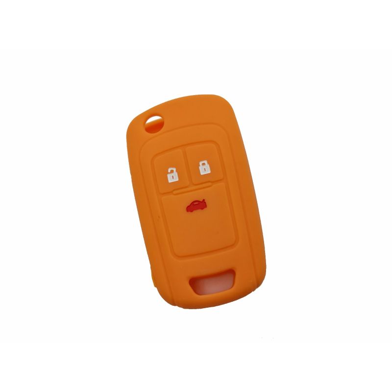 Capa silicone Opel, flip três botões, laranja
