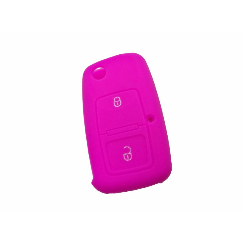 Capa silicone Volkswagen, dois botões, rosa