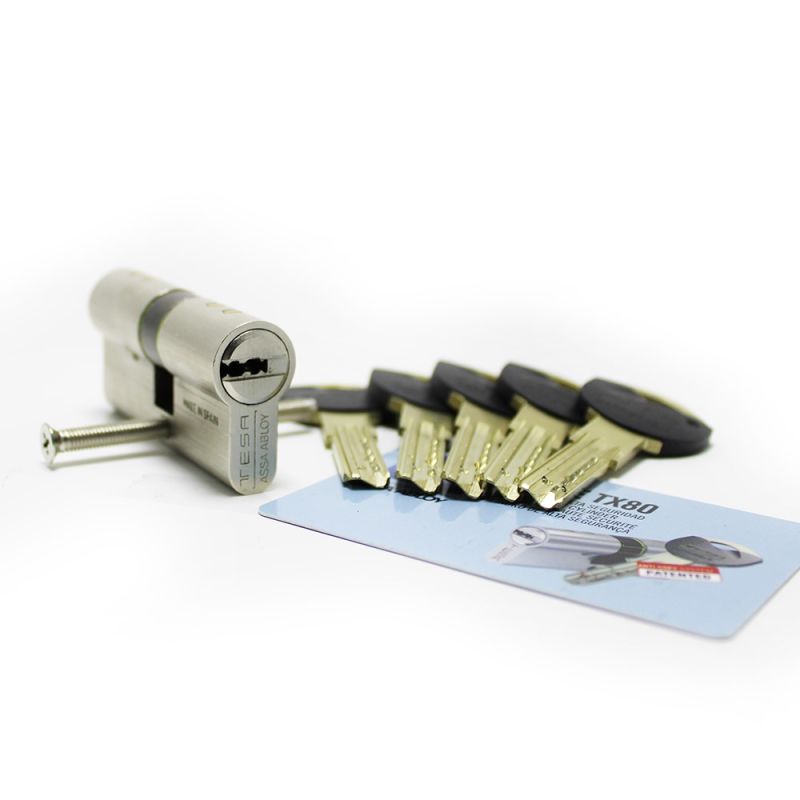 Cilindro Tesa TX80 35x45mm niquelado