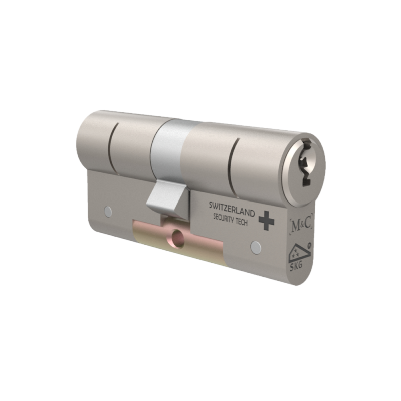 Cilindro M&C Matrix 32x32mm niquelado