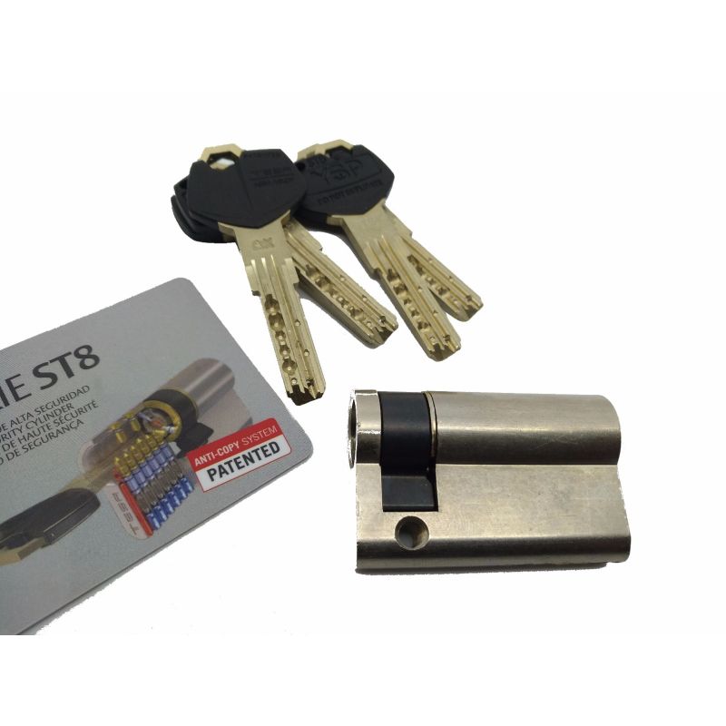 Cilindro Tesa ST8 40x10mm niquelado