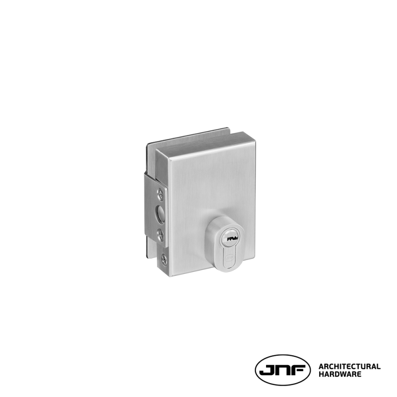 Fechadura JNF IN.81.130 para portas de vidro c/cilindro chave de pontos