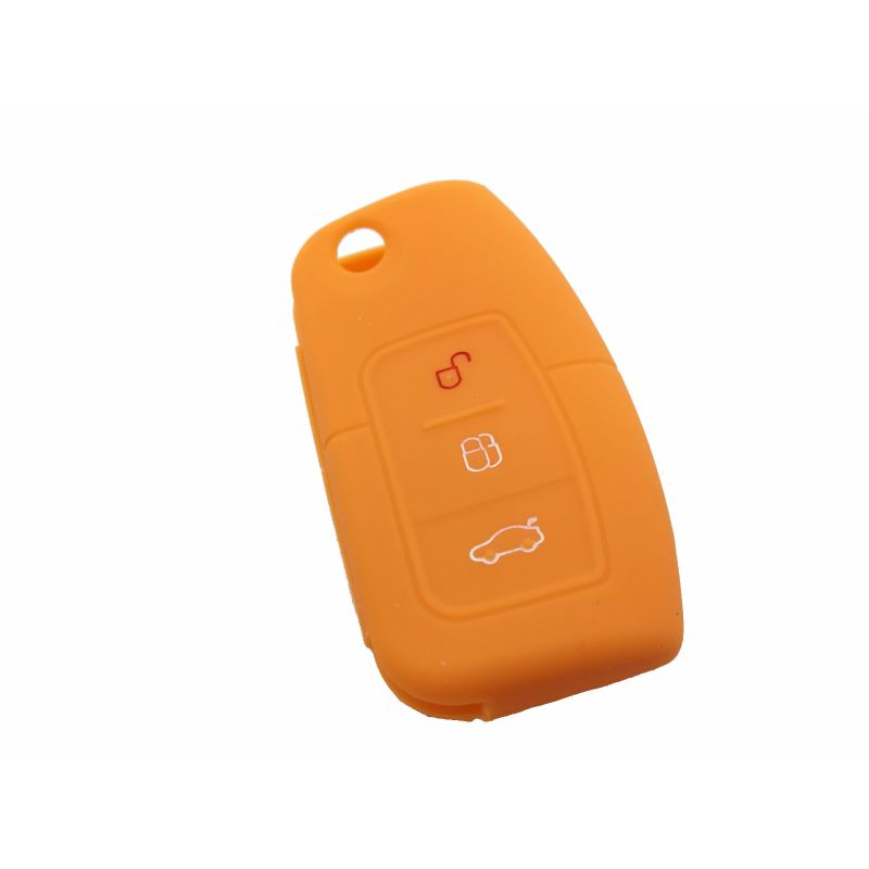 Capa silicone Ford, flip três botões, laranja