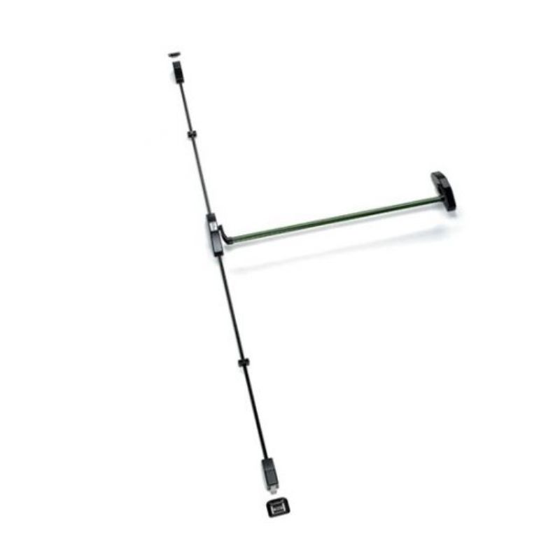 Barra antipânico Tesa 1930 de sobrepor, com 2 pontos de fecho verticais, em verde