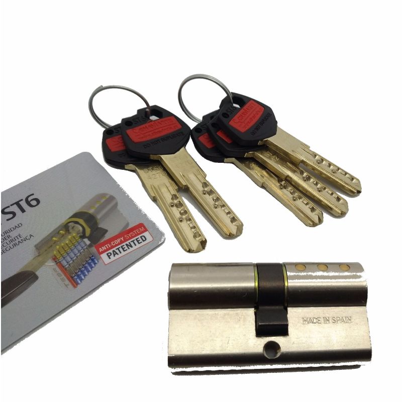 Cilindro Tesa ST6 40x45mm niquelado