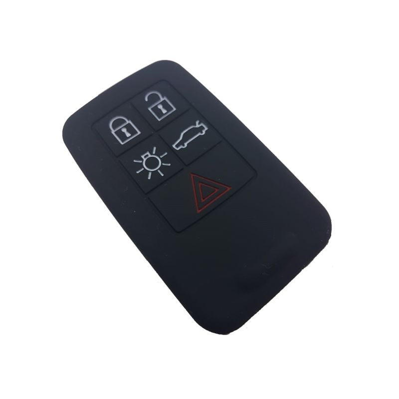 Capa silicone Volvo, cinco botões, negra