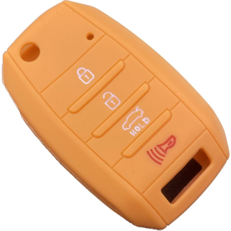 Capa silicone Kia, flip quatro botões, laranja